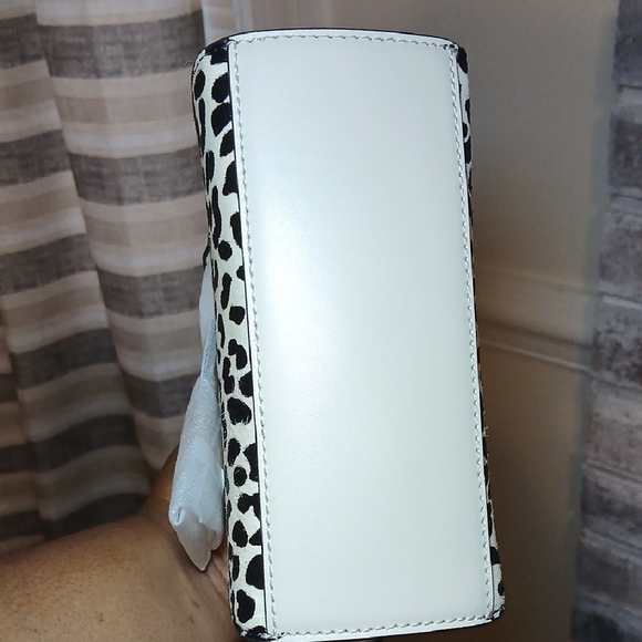 Michael Kors Cream and Black Animal Print Satchel - Picture 6 of 7